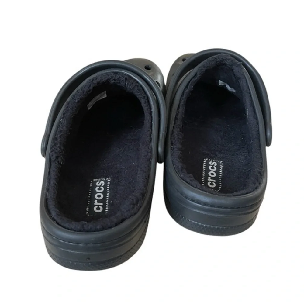 Crocs Classic Lined Slip On Clogs Shoes Sandals‎ Black Men’s 10-Women’s 12